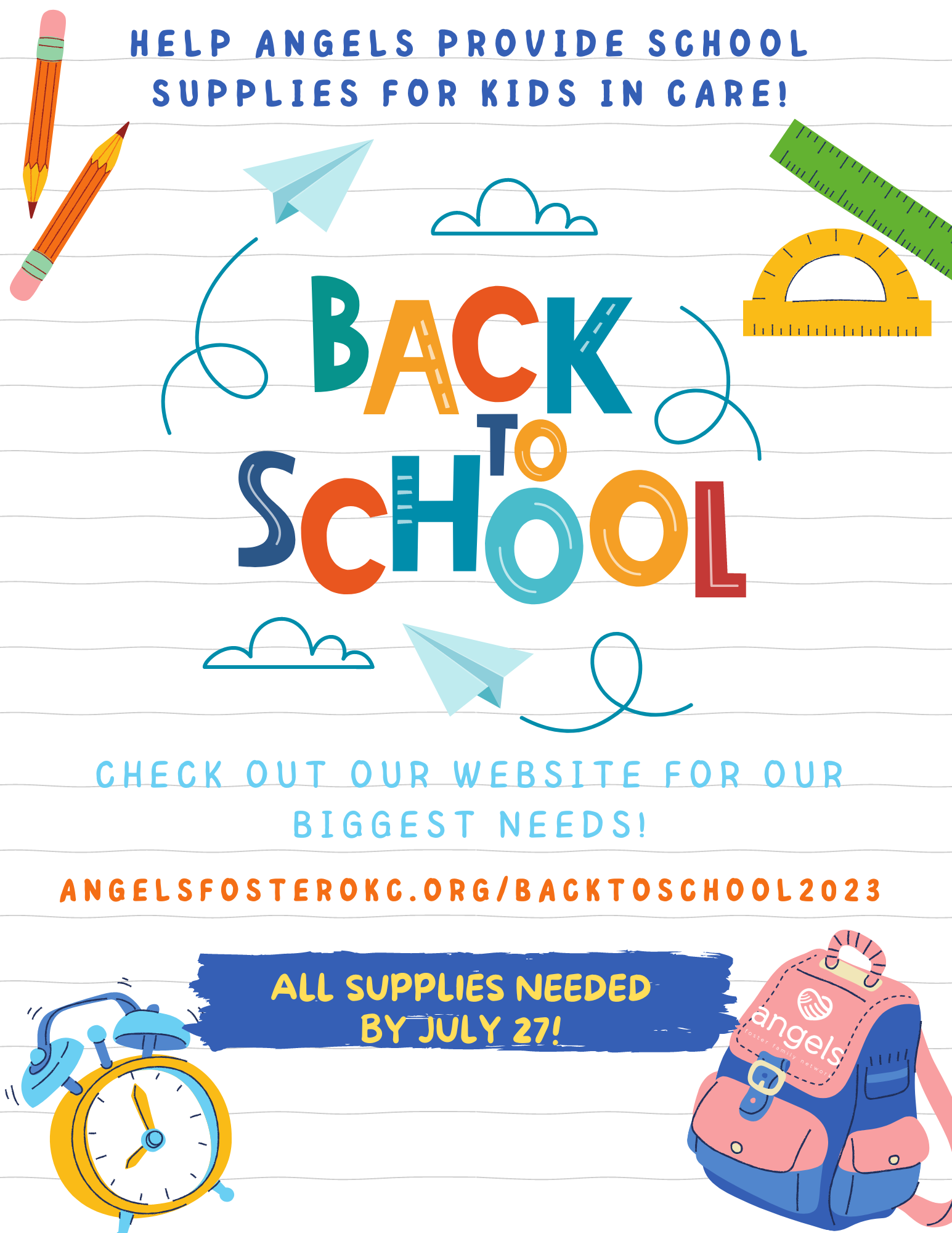 Back to School Drive 2023 Angels